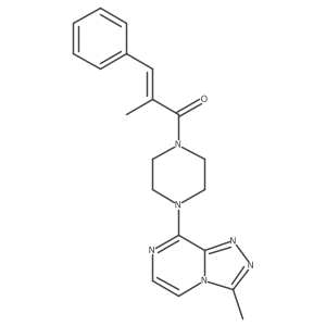 (E)-2-methyl-1-(4-(3-methyl-[1,2,4]triazolo[4,3-a]pyrazin-8-yl)piperazin-1-yl)-3-phenylprop-2-en-1-one结构式