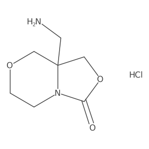 8a-(Aminomethyl)-hexahydro-[1,3]oxazolo[4,3-c]morpholin-3-one hydrochloride结构式