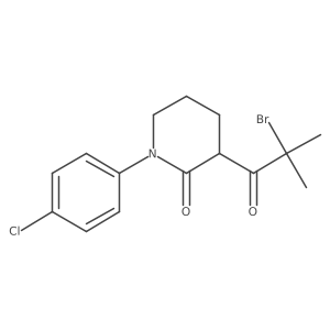 3-(2-Bromo-2-methylpropanoyl)-1-(4-chlorophenyl)piperidin-2-one结构式