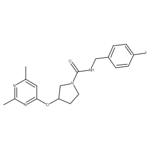 3-[(2,6-dimethylpyrimidin-4-yl)oxy]-N-[(4-fluorophenyl)methyl]pyrrolidine-1-carboxamide Structure