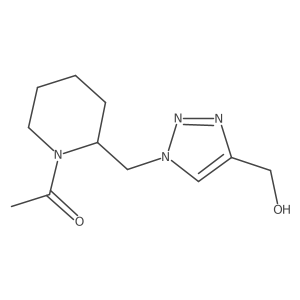 1-(2-((4-(hydroxymethyl)-1H-1,2,3-triazol-1-yl)methyl)piperidin-1-yl)ethan-1-one结构式