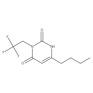 6-Butyl-3-(2,2,2-trifluoroethyl)-1,2,3,4-tetrahydropyrimidine-2,4-dione Structure