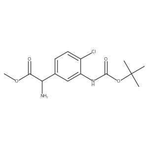 Methyl 2-amino-2-(3-{[(tert-butoxy)carbonyl]amino}-4-chlorophenyl)acetate Structure