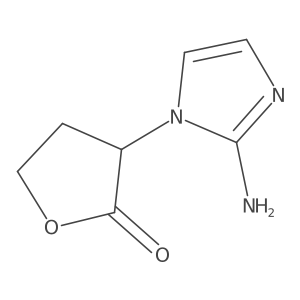 3-(2-amino-1H-imidazol-1-yl)oxolan-2-one结构式