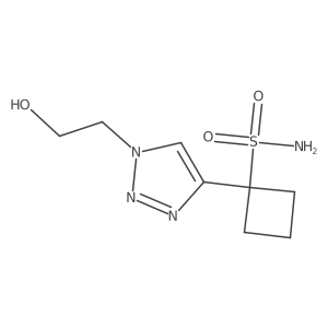 1-[1-(2-hydroxyethyl)-1H-1,2,3-triazol-4-yl]cyclobutane-1-sulfonamide结构式