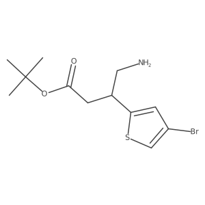 Tert-butyl 4-amino-3-(4-bromothiophen-2-yl)butanoate Structure