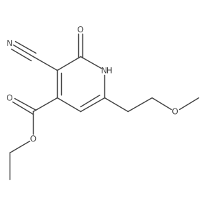 Ethyl 3-cyano-2-hydroxy-6-(2-methoxyethyl)pyridine-4-carboxylate Structure