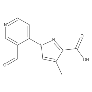1-(3-formylpyridin-4-yl)-4-methyl-1H-pyrazole-3-carboxylic acid Structure