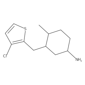 3-[(3-Chlorothiophen-2-yl)methyl]-4-methylcyclohexan-1-amine结构式
