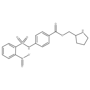 (Pyrrolidin-2-yl)methyl 4-(2-nitrobenzenesulfonamido)benzoate Structure