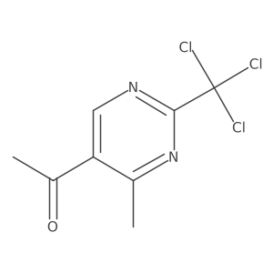 1-[4-Methyl-2-(trichloromethyl)pyrimidin-5-yl]ethan-1-one Structure