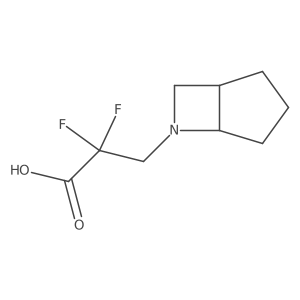 3-{6-Azabicyclo[3.2.0]heptan-6-yl}-2,2-difluoropropanoic acid Structure