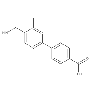 4-[5-(Aminomethyl)-6-fluoropyridin-2-yl]benzoic acid Structure