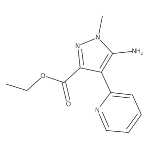 ethyl 5-amino-1-methyl-4-(pyridin-2-yl)-1H-pyrazole-3-carboxylate结构式