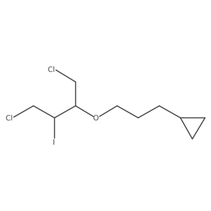 {3-[(1,4-Dichloro-3-iodobutan-2-yl)oxy]propyl}cyclopropane结构式