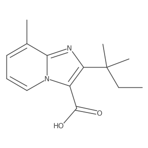 8-Methyl-2-(2-methylbutan-2-yl)imidazo[1,2-a]pyridine-3-carboxylic acid Structure