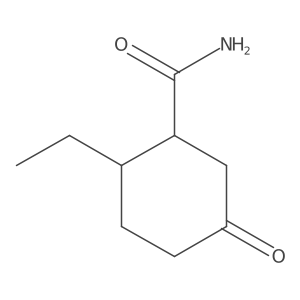 2-Ethyl-5-oxocyclohexane-1-carboxamide结构式