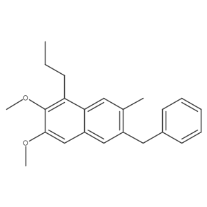 6-Benzyl-2,3-dimethoxy-7-methyl-1-propylnaphthalene Structure