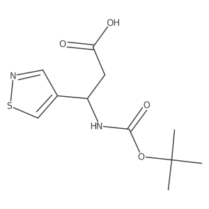 3-{[(Tert-butoxy)carbonyl]amino}-3-(1,2-thiazol-4-yl)propanoic acid Structure