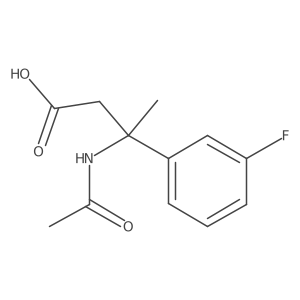 3-Acetamido-3-(3-fluorophenyl)butanoic acid结构式