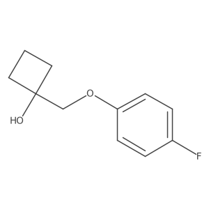 1-[(4-Fluorophenoxy)methyl]cyclobutan-1-ol结构式