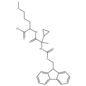 2-[2-cyclopropyl-2-({[(9H-fluoren-9-yl)methoxy]carbonyl}amino)propanamido]-5-methoxypentanoic acid Structure