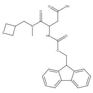 3-({[(9H-fluoren-9-yl)methoxy]carbonyl}amino)-3-{methyl[(thietan-3-yl)methyl]carbamoyl}propanoic acid结构式