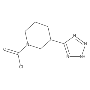 3-(1H-1,2,3,4-tetrazol-5-yl)piperidine-1-carbonyl chloride结构式