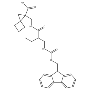 1-({2-[({[(9H-fluoren-9-yl)methoxy]carbonyl}amino)methyl]butanamido}methyl)spiro[2.3]hexane-1-carboxylic acid结构式