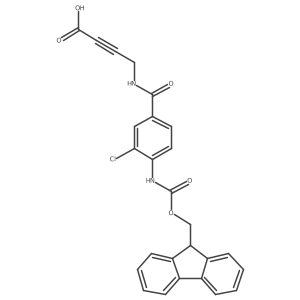 4-{[3-chloro-4-({[(9H-fluoren-9-yl)methoxy]carbonyl}amino)phenyl]formamido}but-2-ynoic acid Structure