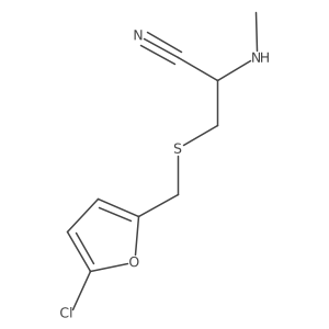 3-{[(5-Chlorofuran-2-yl)methyl]sulfanyl}-2-(methylamino)propanenitrile结构式