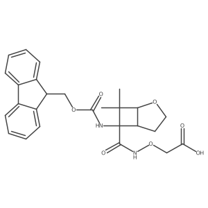 2-({[6-({[(9H-fluoren-9-yl)methoxy]carbonyl}amino)-7,7-dimethyl-2-oxabicyclo[3.2.0]heptan-6-yl]formamido}oxy)acetic acid Structure