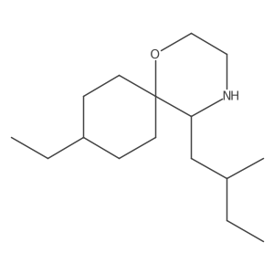 9-Ethyl-5-(2-methylbutyl)-1-oxa-4-azaspiro[5.5]undecane结构式
