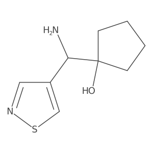 1-[Amino(1,2-thiazol-4-yl)methyl]cyclopentan-1-ol结构式