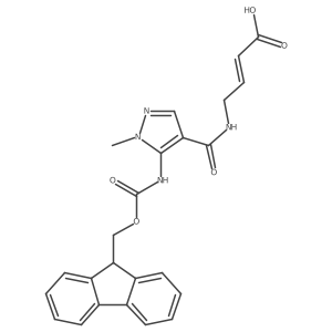 4-{[5-({[(9H-fluoren-9-yl)methoxy]carbonyl}amino)-1-methyl-1H-pyrazol-4-yl]formamido}but-2-enoic acid结构式