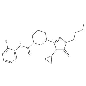 3-(4-cyclopropyl-1-(2-methoxyethyl)-5-oxo-4,5-dihydro-1H-1,2,4-triazol-3-yl)-N-(2-fluorophenyl)piperidine-1-carboxamide Structure