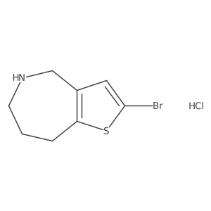 2-Bromo-4h,5h,6h,7h,8h-thieno[3,2-c]azepine hydrochloride结构式