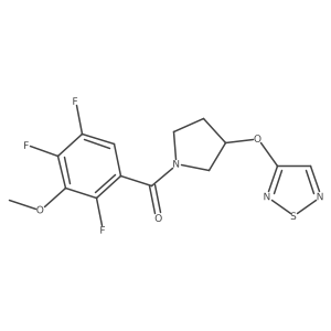 (3-((1,2,5-Thiadiazol-3-yl)oxy)pyrrolidin-1-yl)(2,4,5-trifluoro-3-methoxyphenyl)methanone结构式