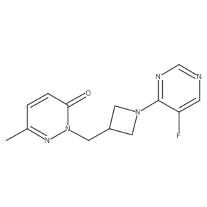 2-{[1-(5-Fluoropyrimidin-4-yl)azetidin-3-yl]methyl}-6-methyl-2,3-dihydropyridazin-3-one Structure