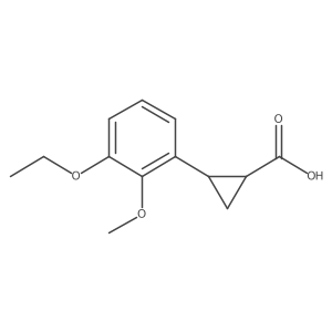 rac-(1R,2R)-2-(3-ethoxy-2-methoxyphenyl)cyclopropane-1-carboxylic acid结构式