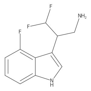 3,3-difluoro-2-(4-fluoro-1H-indol-3-yl)propan-1-amine Structure