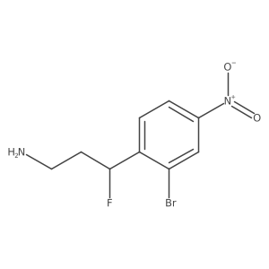 3-(2-Bromo-4-nitrophenyl)-3-fluoropropan-1-amine结构式