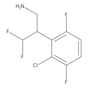 2-(2-Chloro-3,6-difluorophenyl)-3,3-difluoropropan-1-amine Structure
