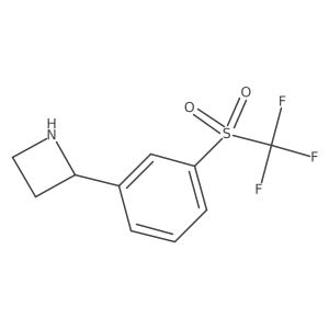 2-(3-Trifluoromethanesulfonylphenyl)azetidine Structure