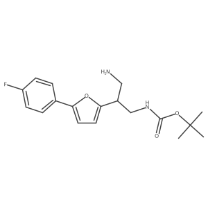 tert-butyl N-{3-amino-2-[5-(4-fluorophenyl)furan-2-yl]propyl}carbamate Structure