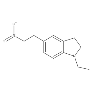 1-ethyl-5-(2-nitroethyl)-2,3-dihydro-1H-indole结构式