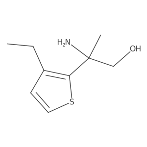 2-Amino-2-(3-ethylthiophen-2-yl)propan-1-ol结构式