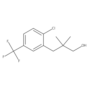 3-[2-Chloro-5-(trifluoromethyl)phenyl]-2,2-dimethylpropan-1-ol结构式