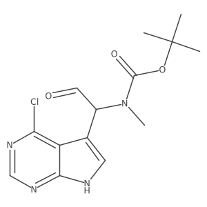 tert-butyl N-(1-{4-chloro-7H-pyrrolo[2,3-d]pyrimidin-5-yl}-2-oxoethyl)-N-methylcarbamate Structure
