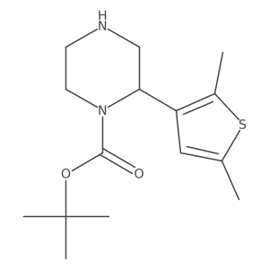 Tert-butyl 2-(2,5-dimethylthiophen-3-yl)piperazine-1-carboxylate Structure